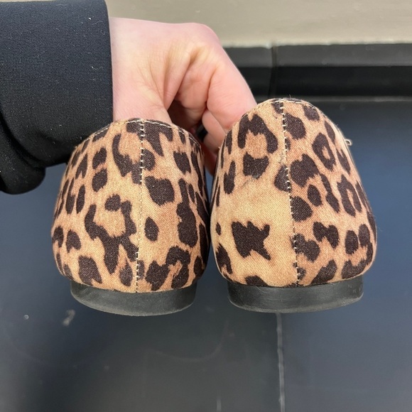 ASOS Design Wide Leadership Peeptoe Ballet Flats in Leopard - Picture 6 of 13